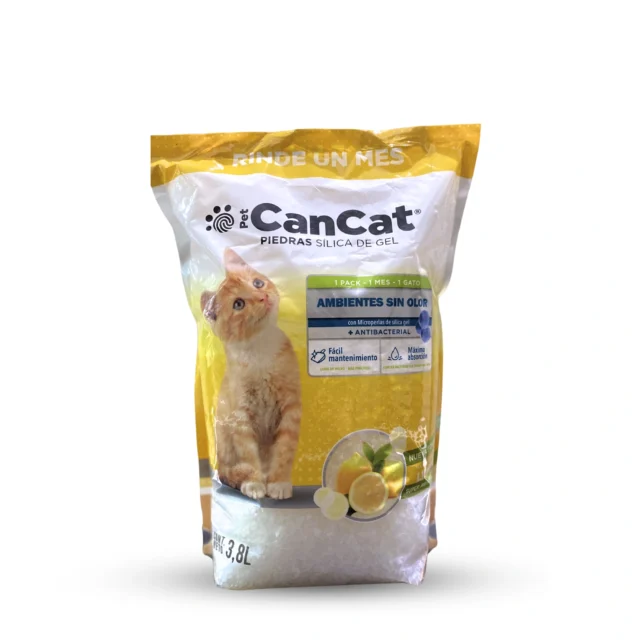 CanCat Piedras sílica de gel x 3.8 L. Fragancia Limón