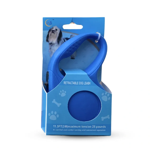Correa Retráctil Automática para Perros y Gatos - 3 Metros ROJO/AZUL